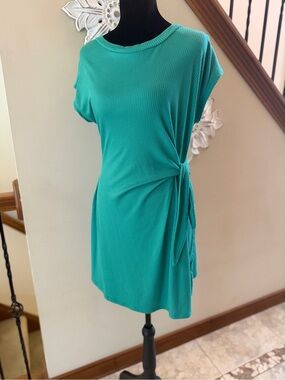 See You Monday Ribbed Side-Tie Mini Dress – XS